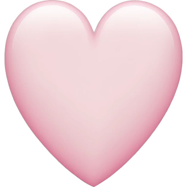 White pink heart ￼ emoji