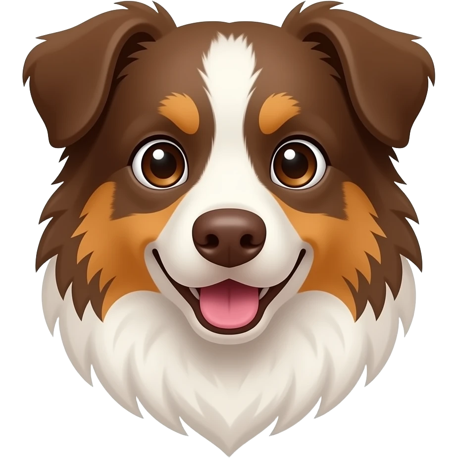 Australian shepherd red head emoji