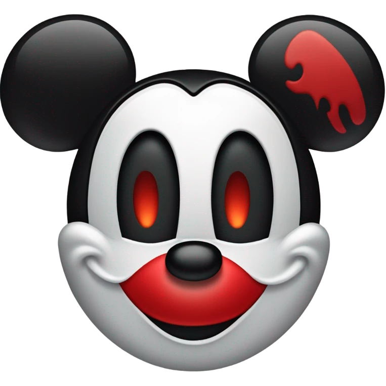 Mickey Mouse logo scary emoji