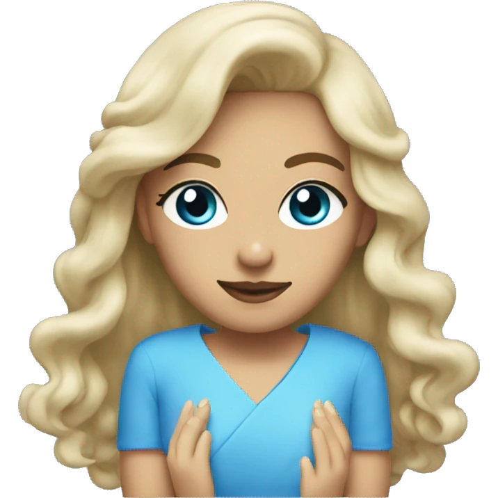 💅🏻 with color blue emoji