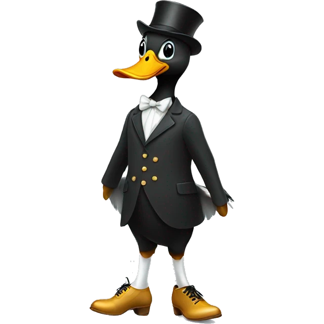 Duck with tap shoes emoji