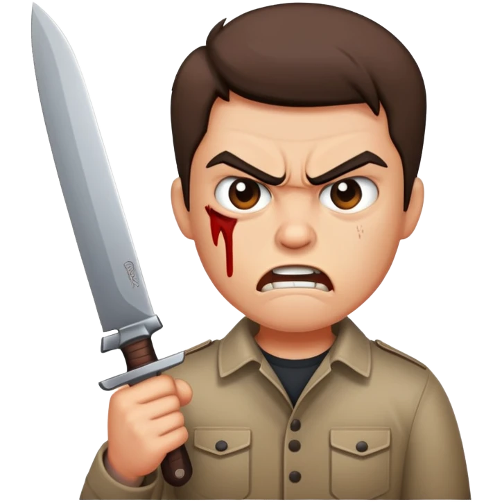 Angry with knife  emoji
