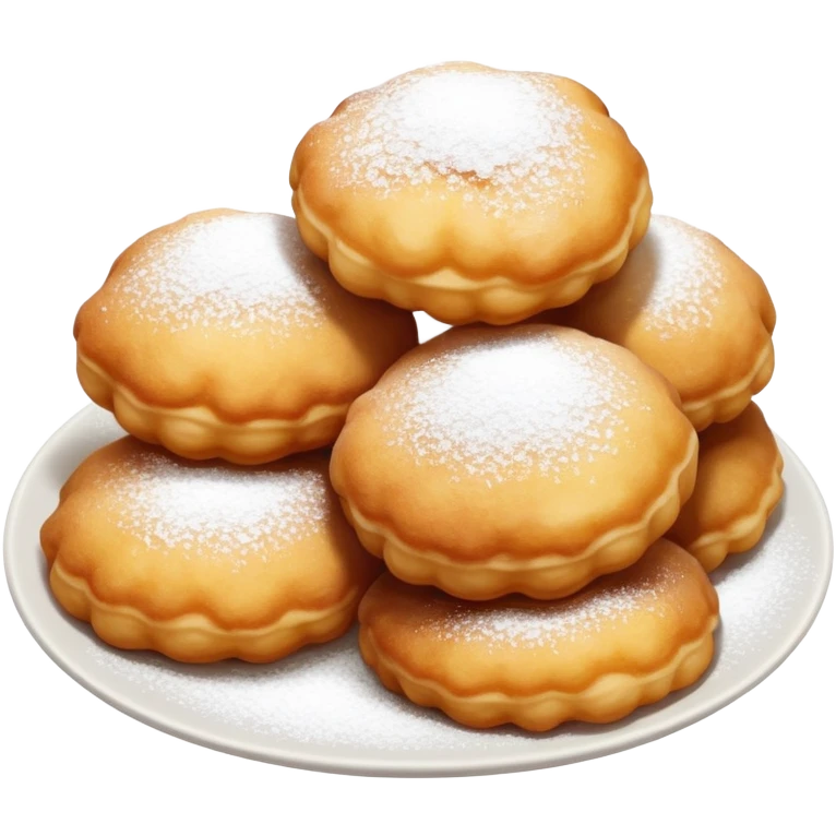 buñuelos de cuaresma, Spanish Lenten fritters, fried dough balls dusted with sugar emoji