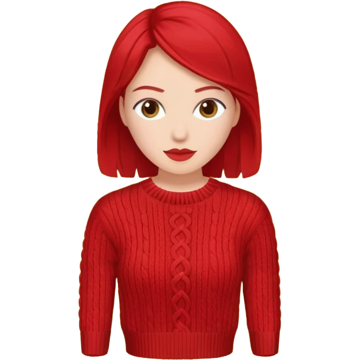 red women's knitwear emoji