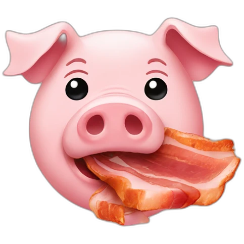 pig cutted on bacon emoji