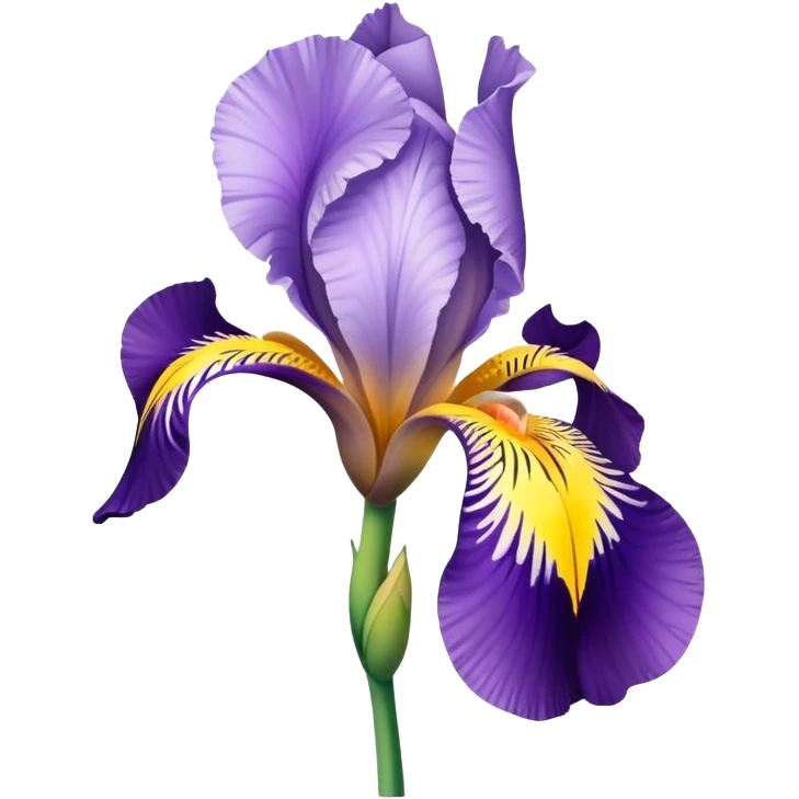 single Bi-Colored Iris, straight stem emoji