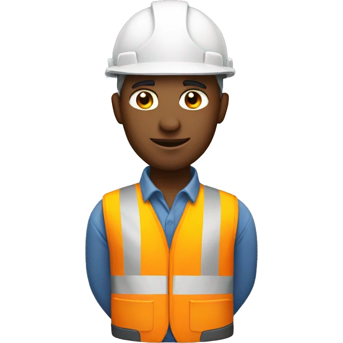 A construction worker emoji