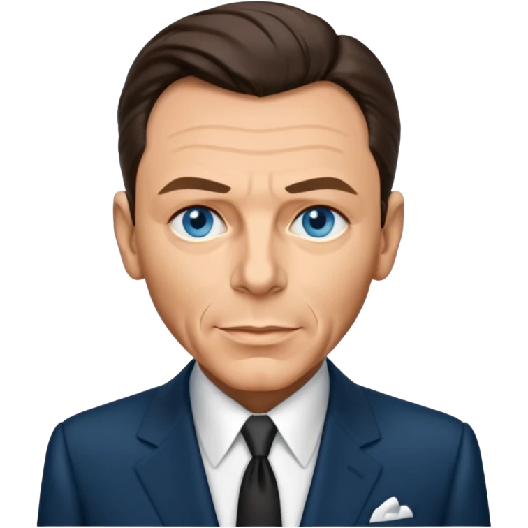 Frank Sinatra with blue eyes emoji