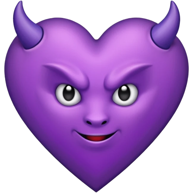 devil solitaire heart purple emoji