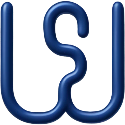 Navy blue paper clip emoji