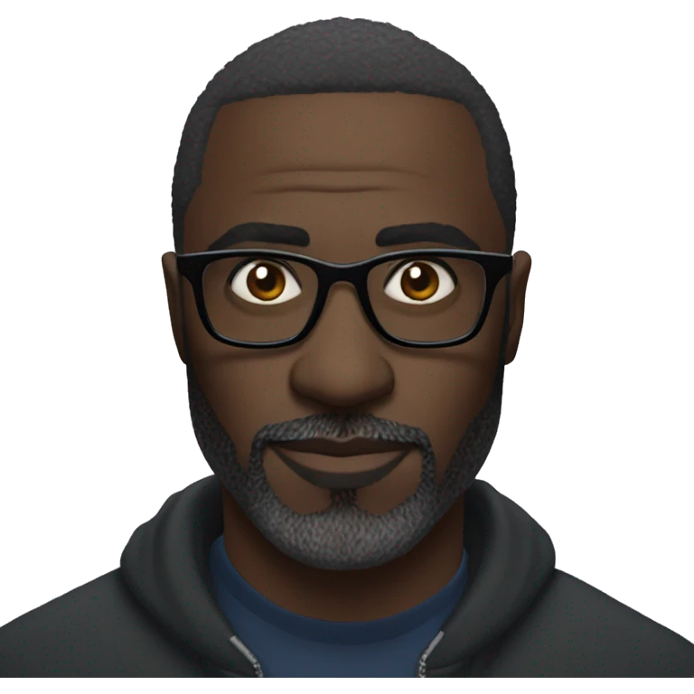 Idris Elba with specs emoji