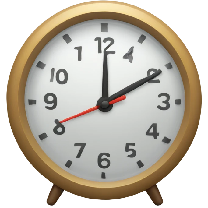 A clock with feet running fast emoji
