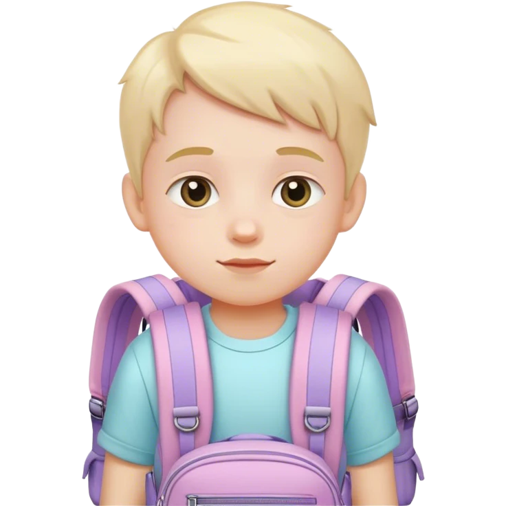 child with pastel backpack emoji