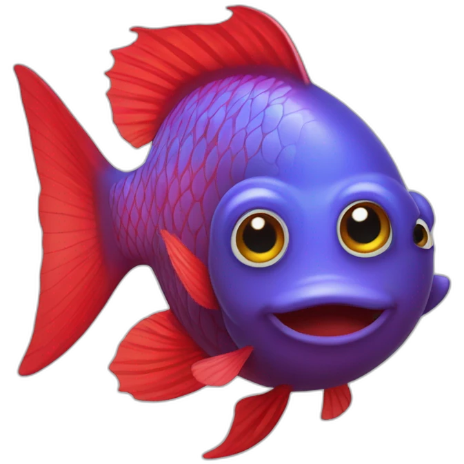 Red ryukin fish emoji