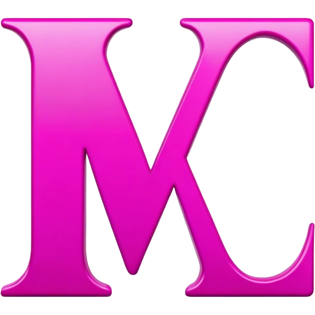 Letter “v” in magenta pink color emoji