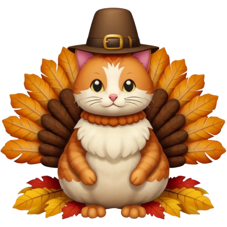 Thanksgiving turkey cat emoji