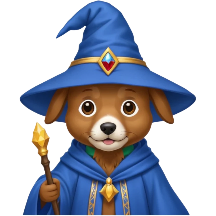 Dog wizard emoji