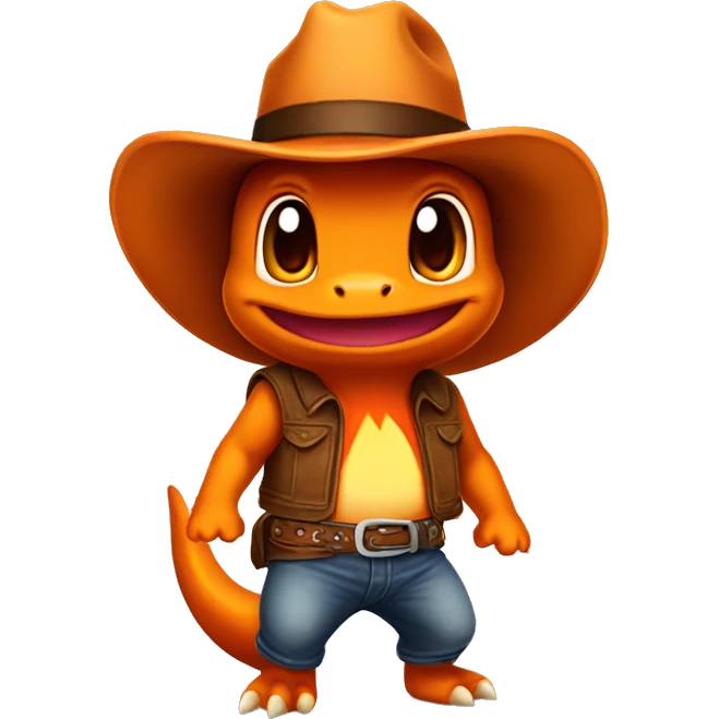 Charmander in a cowboy hat emoji