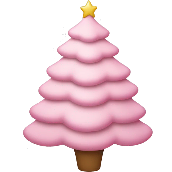 Light pink Christmas tree  emoji