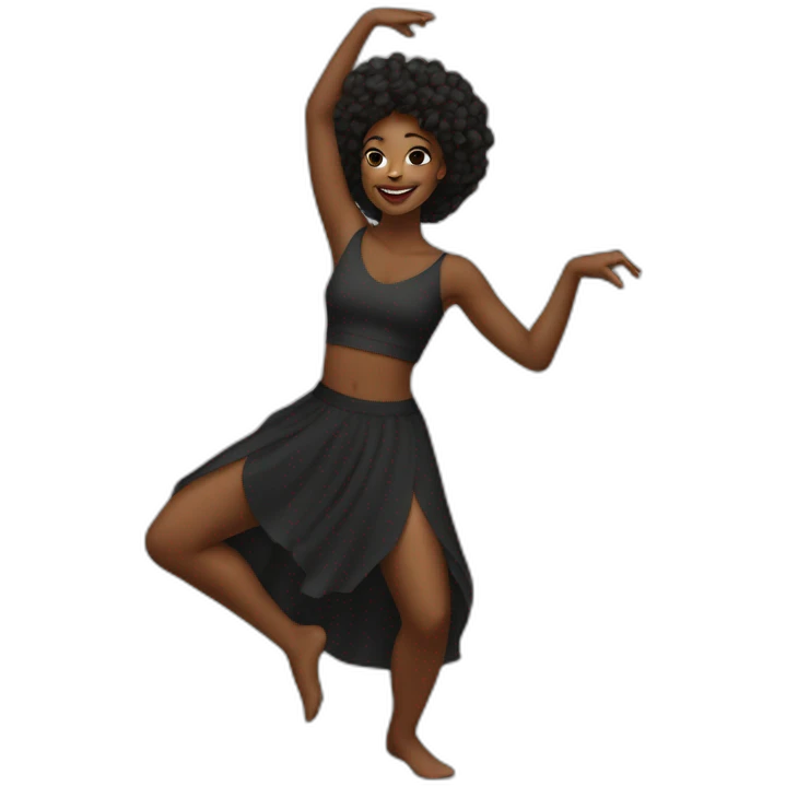 Beautiful Black women dance emoji