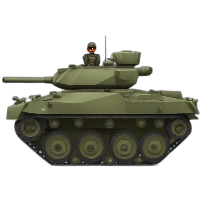 Protestor army tank emoji
