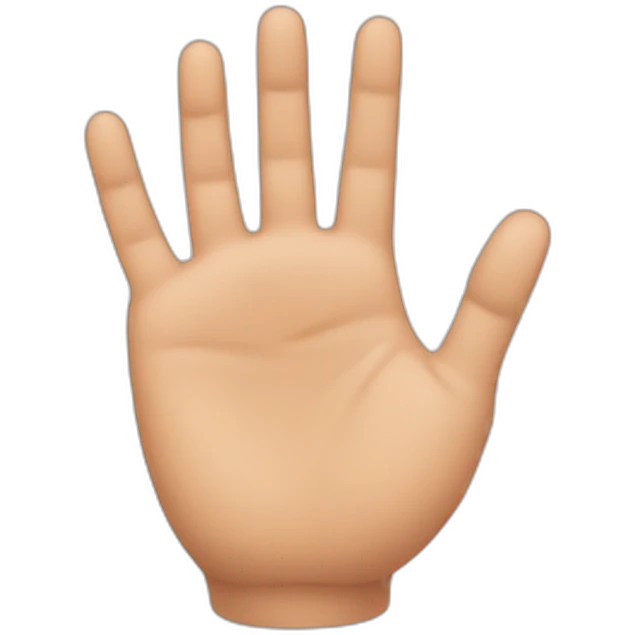 one hand with 3 fingers emoji