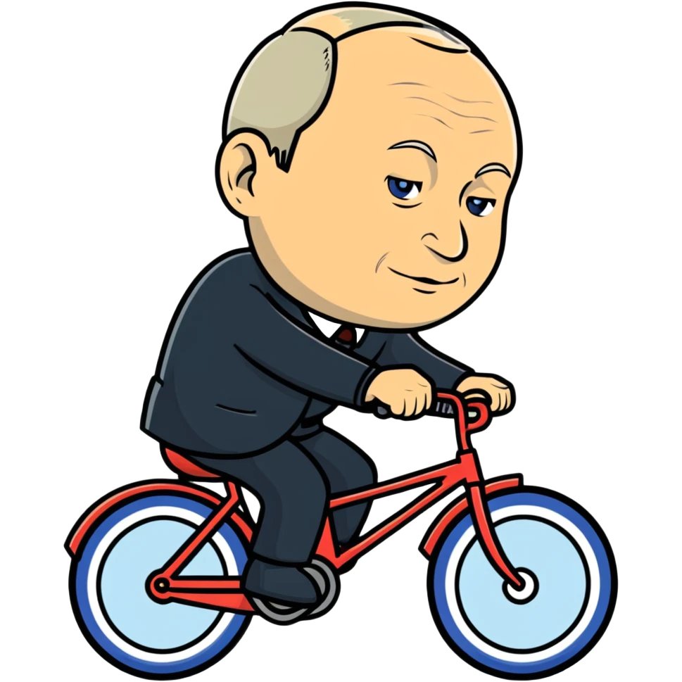 Vladimir Putin riding a bicycle emoji