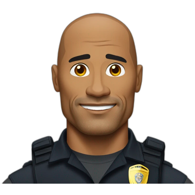Dwayne Johnson policia emoji
