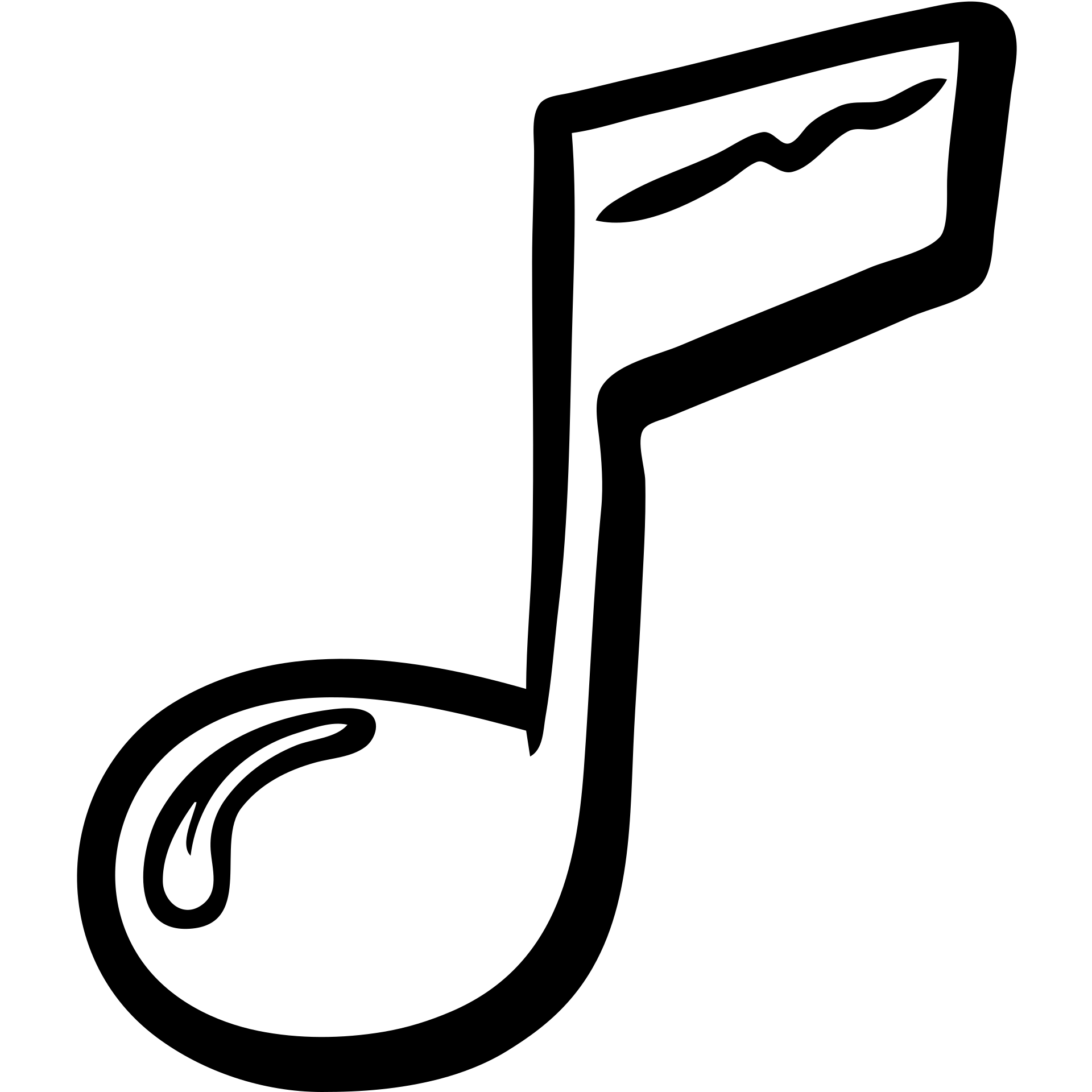 music icon, hand-drawn black outlined style emoji