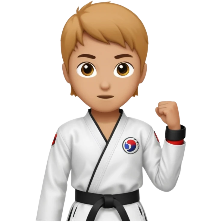 Perfecto pero el uniforme debe ser de taekwondo de ATA cinturón negro emoji