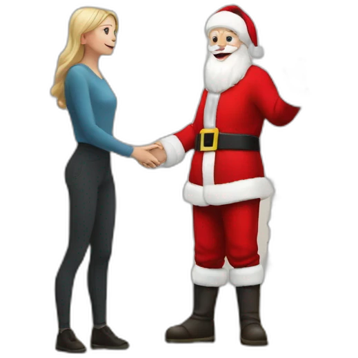 Full height Actively gesturing with hands pale skin Santa Claus emoji