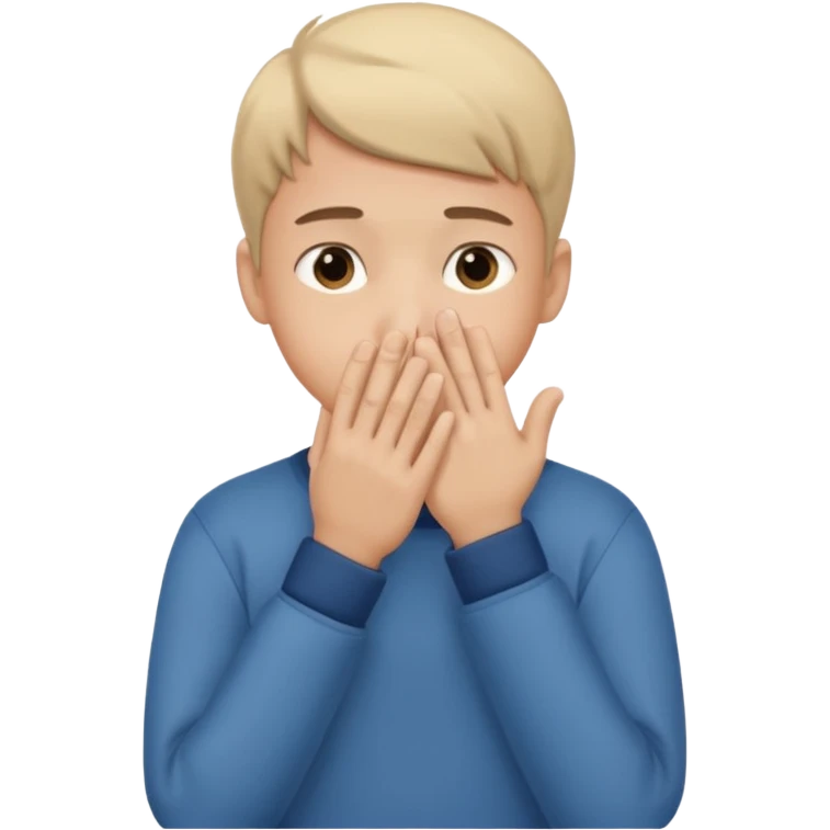 Create a shyness imoji Boys imoji Boys imoji hand in face  emoji