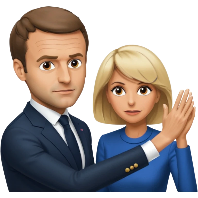Emmanuel Macron se faisant gifler par Brigitte macron emoji