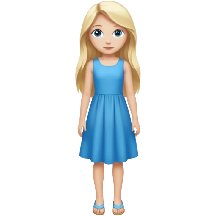 full body + long blonde hair girl emoji