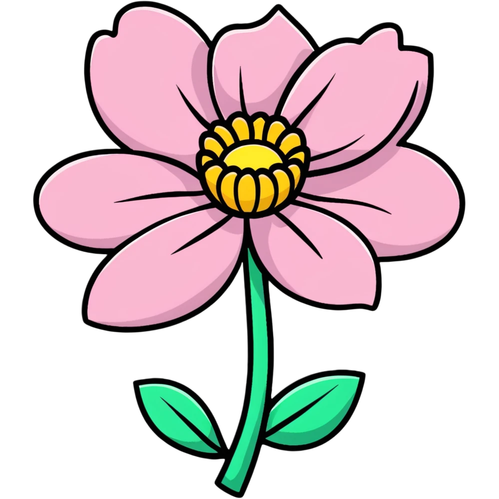 pink flower emoji