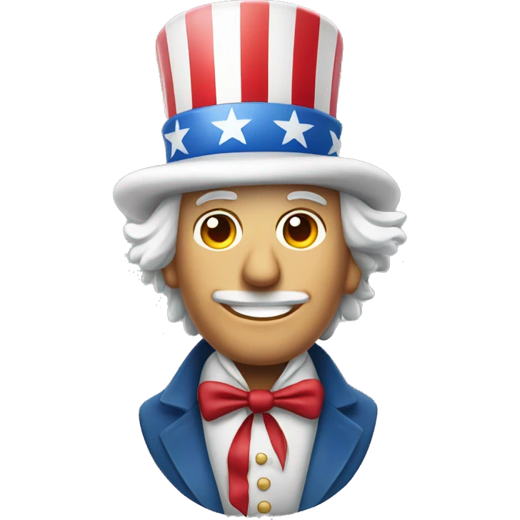Uncle Sam with temperature emoji