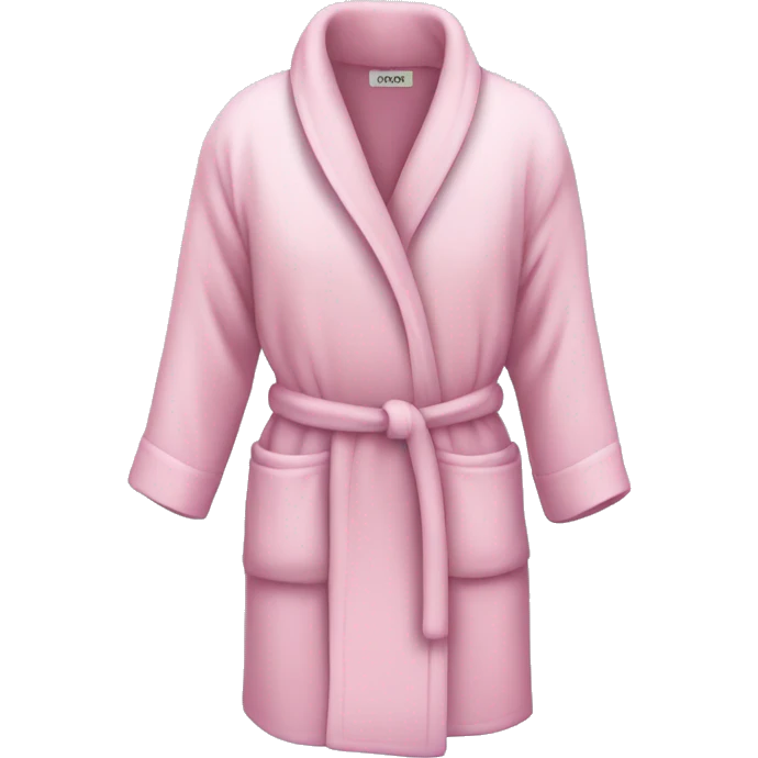 Light pink short bathrobe  emoji