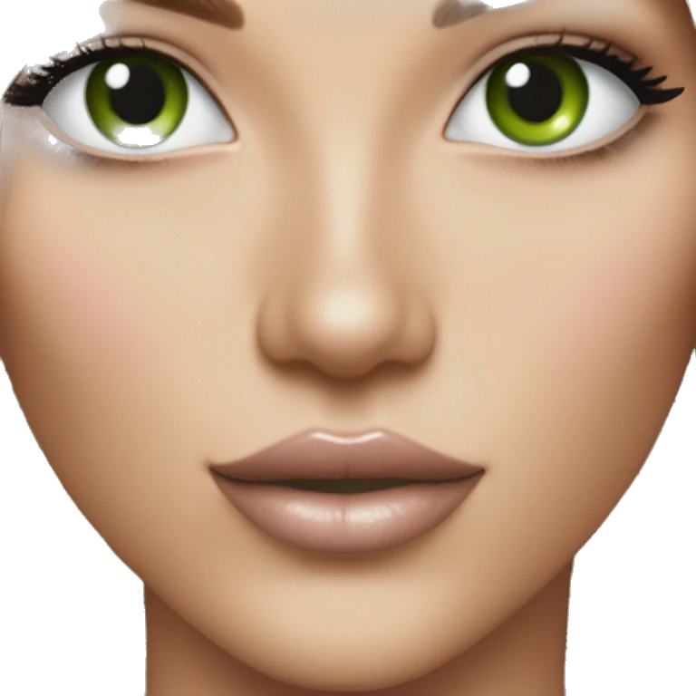 Realistic victoria secret model blonde green eyes  emoji