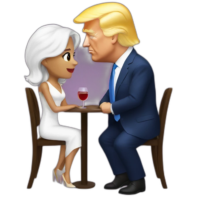 trump and joe biden on a date emoji