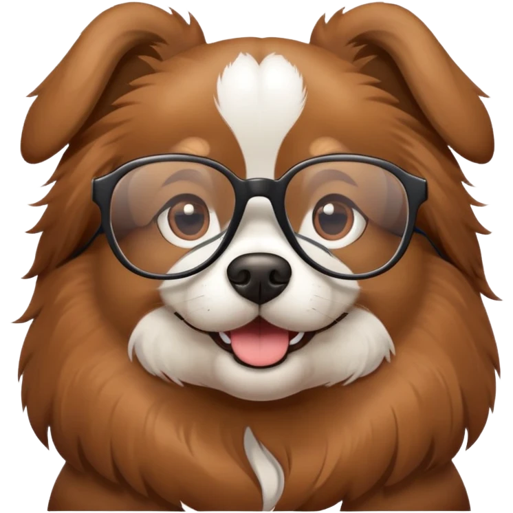dog wearing glasses emoji
