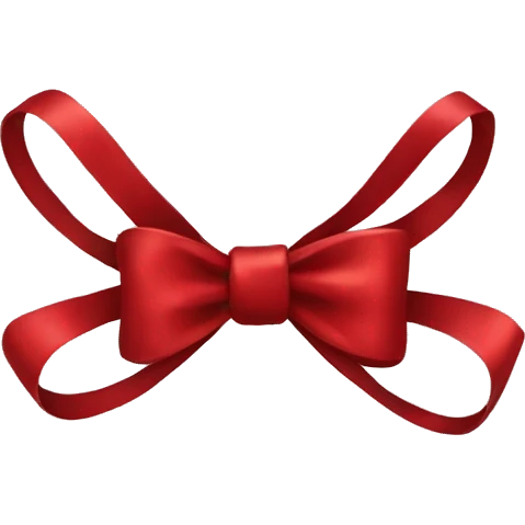 deep red bow emoji