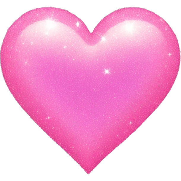 Pink sparkly heart emoji