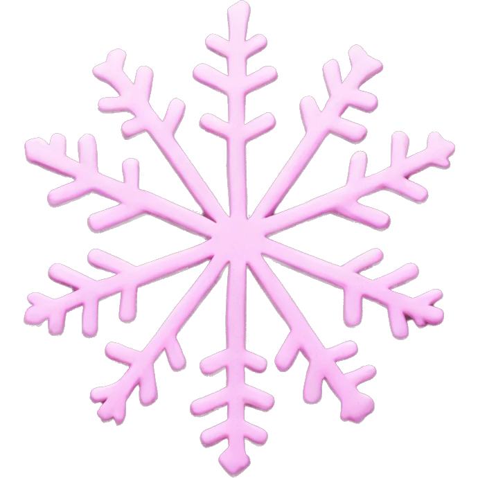 Pink snowflake emoji