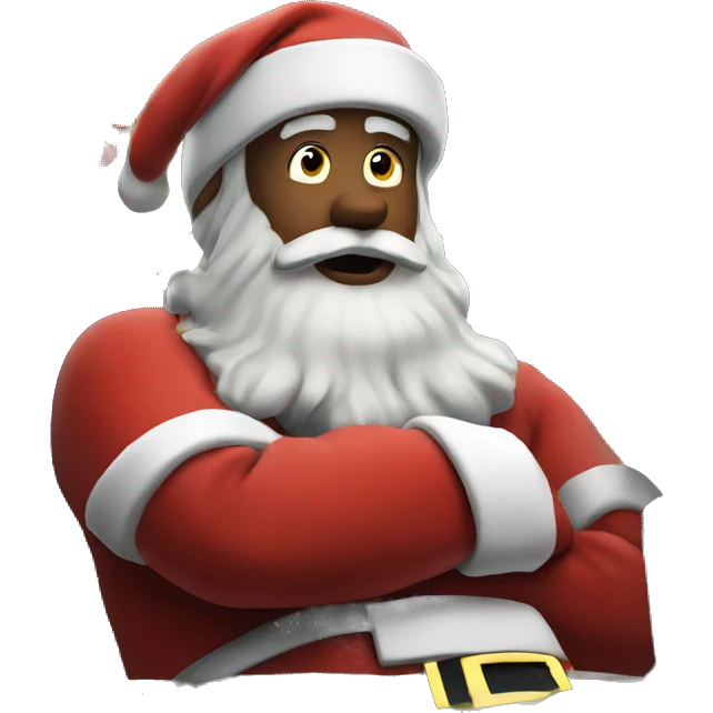 Watching Santa Claus emoji