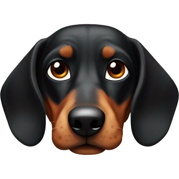 Teckel arlequin negro macho emoji