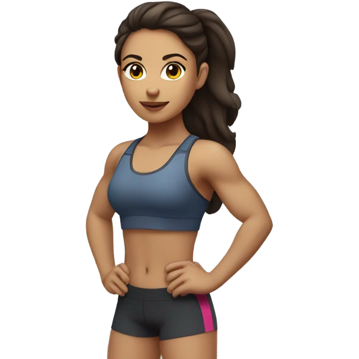 Brunnete gym girl emoji