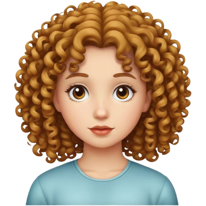 Girl with curly hair  emoji