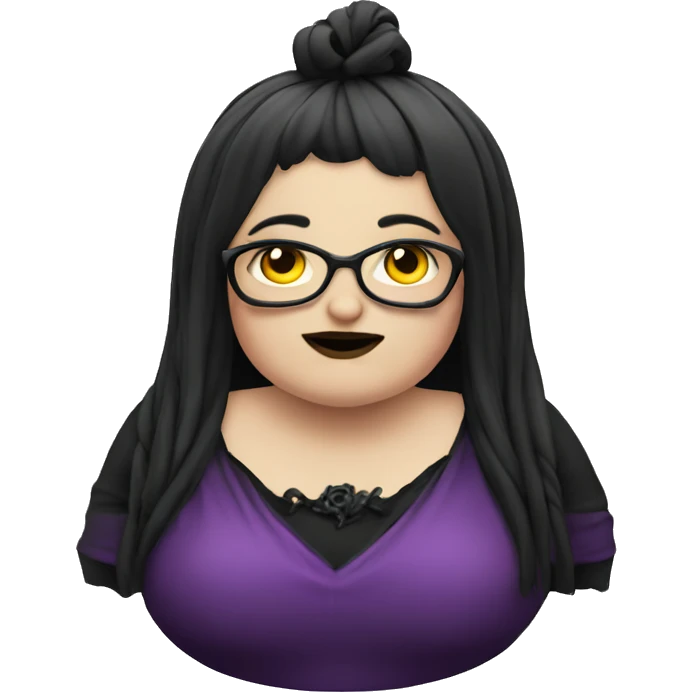 fat goth lady emoji