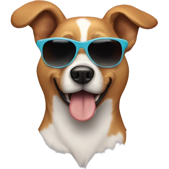 dog wearing sunglasses  emoji