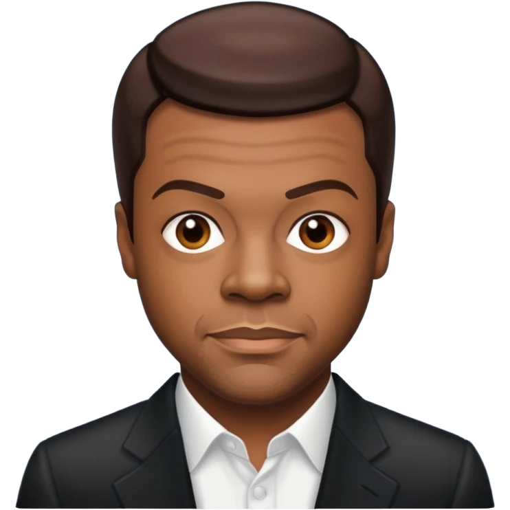 Chris Tucker with dark brown hair emoji